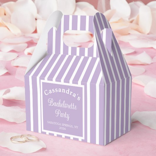Bachelorette Party Retro Modern LightPurple Classy Bedankdoosjes (Huwelijk)
