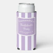 Bachelorette Party Retro Modern LightPurple Classy Seltzer Blikjeskoeler (Seltzer Voorkant)