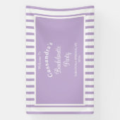 Bachelorette Party Retro Modern LightPurple Classy Spandoek (Verticaal)
