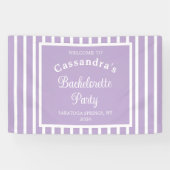 Bachelorette Party Retro Modern LightPurple Classy Spandoek (Horizontaal)