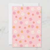 Bachelorette Party Retro Pink Daisy Drink in liefd Kaart (Achterkant)