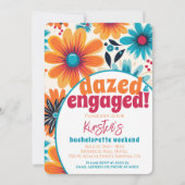 Bachelorette Party Retro versuft en verloofd Kaart (Voorkant)