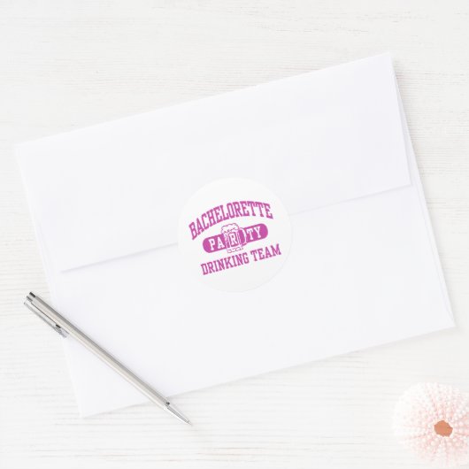 Bachelorette Party Ronde Sticker (Envelop)