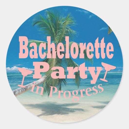 Bachelorette Party Ronde Sticker (Voorkant)