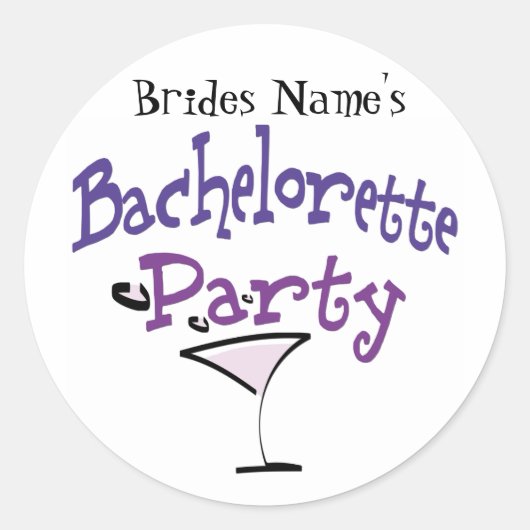 Bachelorette Party Ronde Sticker (Voorkant)