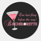 Bachelorette Party Ronde Sticker (Voorkant)