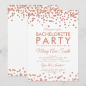 Bachelorette Party Roos Gold Glitter Confetti Kaart (Voorkant / Achterkant)