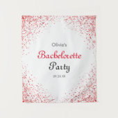 Bachelorette Party Roos Gouden Glitter Achtergrond Wandkleed (Voorkant)