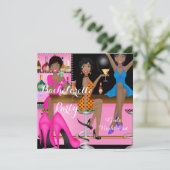 Bachelorette Party roze Blue Shoe High Heed Shoe Kaart (Staand voorkant)