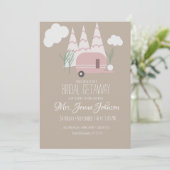 Bachelorette Party roze Camper Mountain Kaart (Staand voorkant)