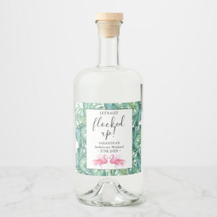 Bachelorette Party Roze Flaming Likeurfles Etiket