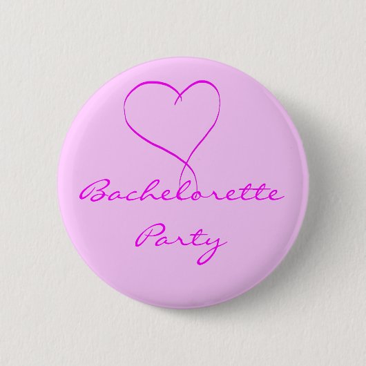 Bachelorette Party roze hartknop Ronde Button 5,7 Cm (Voorkant)