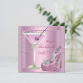 Bachelorette Party roze hoge hiel-schoenen Kaart (Staand voorkant)
