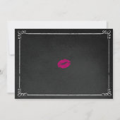 Bachelorette Party Roze Lippen Verloving Invitatio Kaart (Achterkant)