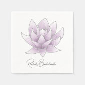 Bachelorette Party Roze Lotus Servet (Voorkant)