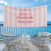 Bachelorette Party Roze Modern Welkom Spandoek