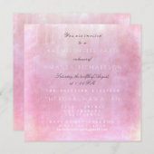 Bachelorette Party Roze Poeder Pastel Waterverf Kaart (Voorkant / Achterkant)