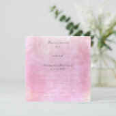 Bachelorette Party Roze Poeder Pastel Waterverf Kaart (Staand voorkant)