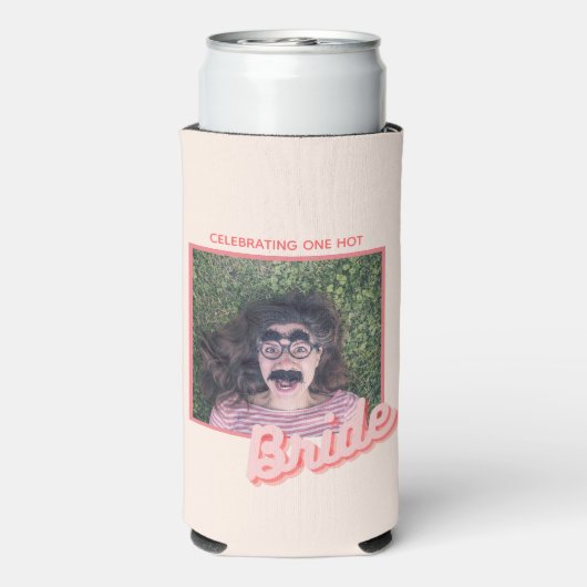 Bachelorette Party roze Retro Koelbox Seltzer Blikjeskoeler (Seltzer Achterkant)