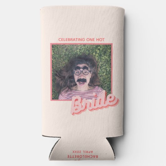 Bachelorette Party roze Retro Koelbox Seltzer Blikjeskoeler (Achterkant)