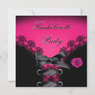 Bachelorette Party roze Rose Black Lace Kaart