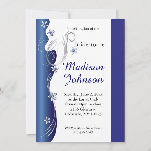 Bachelorette Party - Sapphire Blue Kaart (Achterkant)