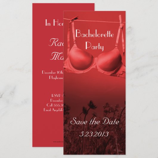 Bachelorette Party Save The Date (Voorkant / Achterkant)