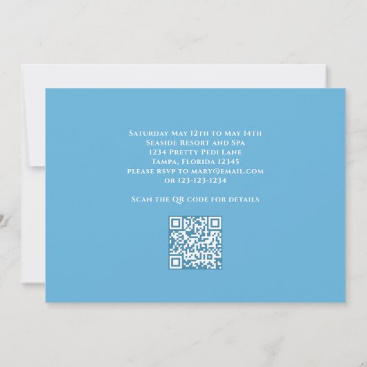 Bachelorette Party Schattige Spa Weekend Kaart (Achterkant)