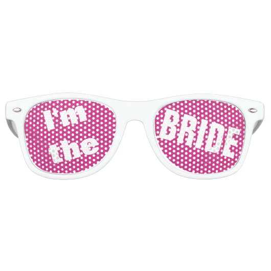 Bachelorette Party Shades voor Bruiloft Bruid Retro Zonnebril (Voorkant)