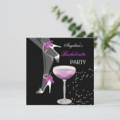 Bachelorette Party Shoes Champagne roze Kaart (Staand voorkant)