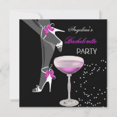 Bachelorette Party Shoes Champagne roze Kaart (Voorkant)