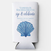 Bachelorette Party Sip and Celebrate Custom Shell Seltzer Blikjeskoeler (Voorkant)