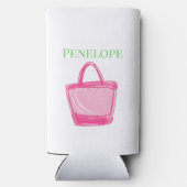 Bachelorette Party Sip & Celebrate Pink Tas Favori Seltzer Blikjeskoeler (Achterkant)