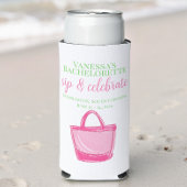 Bachelorette Party Sip & Celebrate Pink Tas Favori Seltzer Blikjeskoeler