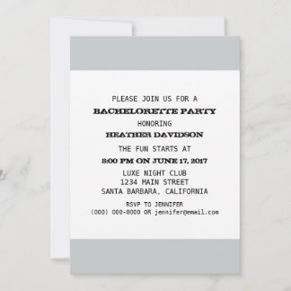 Bachelorette Party Sjabloon Kaart