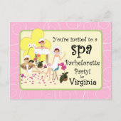 Bachelorette Party Spa Briefkaart Uitnodigingen -  (Voorkant)