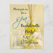 Bachelorette Party Spa Uitnodigen - Gepersonalisee Uitnodiging Briefkaart (Voorkant)