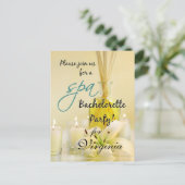 Bachelorette Party Spa Uitnodigen - Gepersonalisee Uitnodiging Briefkaart (Staand voorkant)