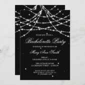 Bachelorette Party Sparking String Black Kaart (Voorkant / Achterkant)