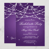 Bachelorette Party Sparking String Paars Kaart (Voorkant / Achterkant)