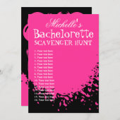 Bachelorette party speurtocht sjabloon lijst kaart (Voorkant / Achterkant)