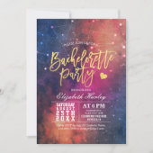 Bachelorette Party Stars Sky Galaxy Constellations Kaart (Voorkant)