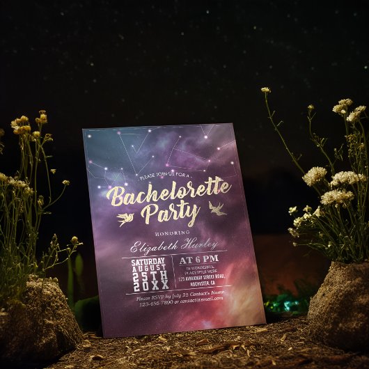 Bachelorette Party Stars Sky Galaxy Constellations Kaart