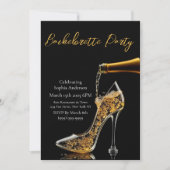 Bachelorette Party-Stiletto en Bubbly Kaart (Voorkant)