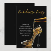 Bachelorette Party-Stiletto en Bubbly Kaart (Voorkant / Achterkant)