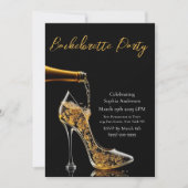 Bachelorette Party-Stiletto en Bubbly Kaart (Voorkant)