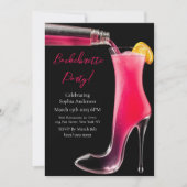 Bachelorette Party-Stiletto en cocktails Kaart (Voorkant)