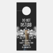 Bachelorette Party stoort Champagne niet Deurhanger (Voorkant)