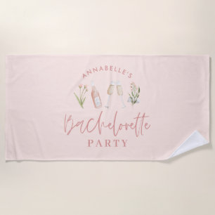 Bachelorette party strand van Roze girly modern dr Strandlaken