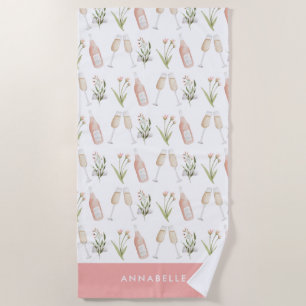 Bachelorette party strand van Roze girly modern dr Strandlaken